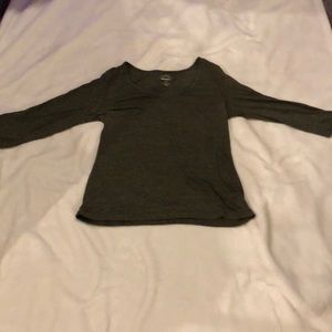 Olive green long sleeve cropped sleeves soft cozy.
